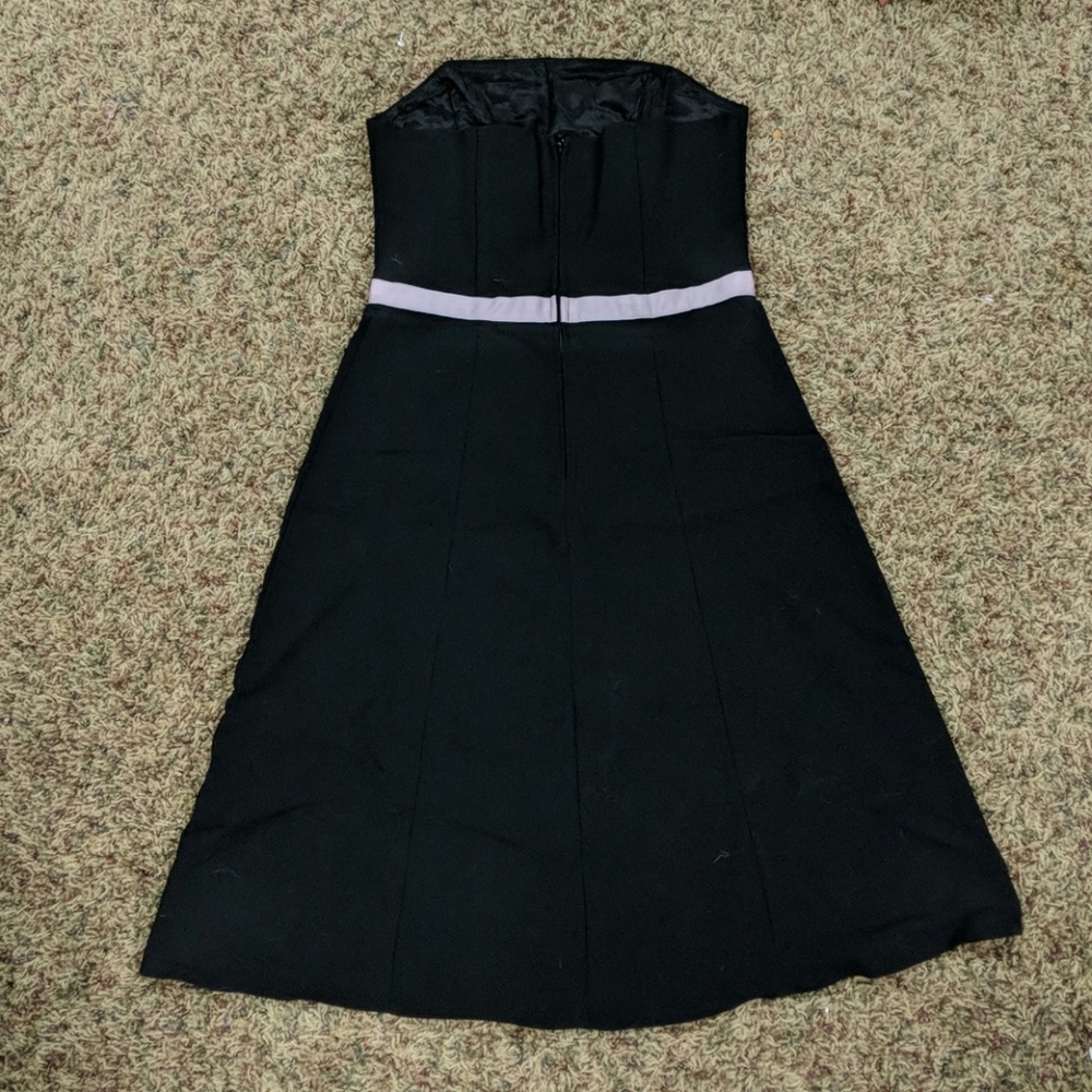 Black dress with Pink ribbon belt - Picture 3 of 3